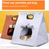 フェルトペット巣洗える折りたたみ式の通気性の猫のベッド小さいサイズの犬の巣創造的な携帯用ポータブルフェルト動物バッグ