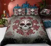 Fanaijia conjuntos de cama king size de luxo skull skull edredom capa de colcha com pillowcase conjuntos cama COBRETER 210309