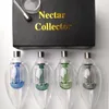 17mm Ljusstil Hookahs Tillbehör Nyaste Nektor Samlare 4 Färger med glas Titan Nails Glass Bowl Box för DAB Rigger Verktyg NC24