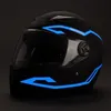 Motorcycle Helmets 4pcs LED Night Riding Signal Helmet EL Cold Light 3 Mode Lights Strip Kit Bar Accessories Decoration