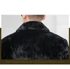 Męski płaszcz ze sztucznego futra z norek Pielęgnuj moralność Kurtka z zamkiem błyskawicznym Moda zimowa Ekologiczne ciepłe kurtki płaszczowe