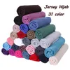 180 * 80 cm Maxi Cotton Jersey Abaya Hijab Scarf Turban Muslim Fashion Foulard Turbans för Kvinnor Headscarf Voile Femme Musulman