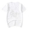 Estilo chinês marca manga curta algodão dragão bordado camiseta o-pescoço homens magro preto t-shirt tops moda mens camisetas 210722