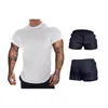 Tracksuits voor heren heren 2022 Mannelijke snel droge bodybuilding workout T-stukken Pak Men Summer Running Training Ademente shorts kleur