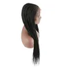 Geflochtene Perücken für schwarze Frauen, 76,2 cm, synthetische Lace-Front-Perücke mit Babyhaar, Box-Perücke, knotenlose Zöpfe-Perücke