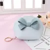 Borse portaoggetti Bowknot PU Portatili da donna per piccoli oggetti Salva maschera per il viso Organizzatore Portamonete con cerniera Mini portachiavi Portafoglio per bambini