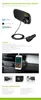 T16 Trasmettitore FM vivavoce Bluetooth TF AUX Modulatore Kit per auto Lettore MP3 Supporto magnetico per telefono con presa d'aria