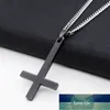 Mode roestvrij staal omgekeerde kruis hanger ketting lucifer satan punk sieraden ketting voor mannen vrouwen anti-christelijk geschenk