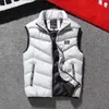 Erkek Ceket Kolsuz Yelek Kış Rahat Ince Mont Marka Giyim Pamuk-Yastıklı erkek Sıcak Erkekler Yelek Büyük Boy M-8XL 210925