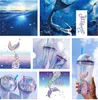 Creative lovely Mermaid Magic color Tumblers Double plastic pipette Cups series water Mug Reusable Tumbler Mugs sea sending T9I001192