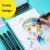 304060 Color Doublehead Touch Marker Aly Oily Student Comic Industry Design Design Design Painting Set Y200709