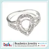 Anillos de racimo Beadsnice ID27648 Accesorios de joyería de bricolaje exagerados 925 ajustes de anillo de semi montaje de plata esterlina Whole207Z