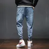 Baggy Hommes Cargo Jeans Mode Harlan Coton Streetwear Harajuku Pantalon Joggers Taille Élastique Pantalon Mâle M-3 4XL 210622