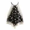 Neue Frauen Vintage Polka Dot Print Neckholder sexy schicke Camis Tank Damen Sommer hängen am Hals Patchwork gestrickte Weste Tops LS6496 T200729