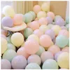 Accueil 100pc / lot 10 Pouces Macaron Latex Ballons De Mariage Anniversaire Décoration Globos Baby Shower Fille Fête D'anniversaire Hélium Ballon ZC793