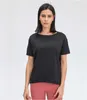 Yoga kläder sport träning fitness slitage nosee genom toppar tshirt 13 kvinnor fast färg kort ärm mode utomhus skjortor 6283386