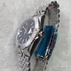Relógios de pulso mecânicos automáticos de 41 mm com mostrador azul de aço ST9 com pulseira de vidro de safira e relógios masculinos com movimento