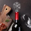 Nuovo tappo per bottiglia di vino con fiocco di neve Tappo per vino in lega di zinco Bomboniere per vino riutilizzabili Strumenti per bar in sughero