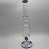 2021 Cam Su Borusu 11 ila 14 inç Yeşil Harsat Bong Dabber Rig Recycler Borular Su Bongs Duman Boru 14.4mm Dişi Eklem Kuvars Banger