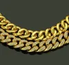 14k banhado a ouro hiphop miami colar cubano homens lady diamante grande colar de corrente de ouro 30 polegadas