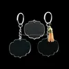 Keychains Fashion Accessories 10st Irregar Shape Acryl Sheet Transparent Small Size Pendant Keychain Ring for Party Event Guest Gifts Dro