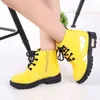 Kids Leather Boots Boys Shoes Spring Autumn PU Children Fashion Toddler Girls Warm Winter 211227