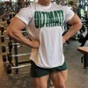 Yaz Adam Rahat Fitness Vücut Geliştirme T Gömlek Erkekler Moda Kısa Kollu Mektuplar Baskılı Tişört Üst Tees Marka Giysileri T-shirt