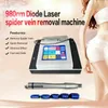 2021 Portable 980nm Diode Laser Spindel Veins Vascular Varicose Vein Treage Red Blood Conts Rosacea Borttagning Skönhetsmaskin Fast Free Ship