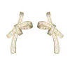 Stud Design Moda Corea Gioielli Crystal Bowknot Orecchini squisiti per donna Festa di festa Orecchino elegante quotidiano3982714