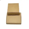 Confezione regalo in cartone piccolo da 50 pezzi, confezione marrone scatola di cartone di carta kraft imballaggio artigianale di sapone fatto a mano pieghevole 8,5 * 7 * 2 cm di alta qualità