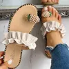 Pantofola Summer Beach Pine Pantofole piatte Presentazioni aziende produttrici giochi Zapatos De Mujer Scarpe da donna String Bead Dropship Y200423 GAI GAI GAI