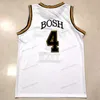 Özel Chris Bosh #4 Basketbol Jersey Üniversitesi Georgia Tech College Erkekler Dikişli Beyaz Altın Herhangi bir isim numarası S-4XL Yelek Formaları