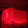 Customized Led bar/strips Glowing Cabinet inflatable cube tent event exhibition trade show Building giant Party Room with blower slope rooftop for Sale