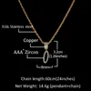 Pendant Necklaces Bling Easy Style 24 Letters Zircon Necklace Mirco Pave Prong Setting For Men Hip Hop Jewelry BP041