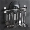 Hooks Rails Housekee Organization & Gardenorganizer Wall Mounted Hanging Holder Screw Fixed Stainless Steel Pot Home Hanger Pan Utensils Pun