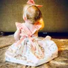Пасхальное платье для малышей девочек фестиваль одежда кролика печатает спинки детские девочки платья лето 2021 вечеринка платье для детей 210315