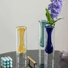 Nordic Wohnkultur Glas Vase Wohnzimmer Dekoration Blume Transparent Dekorationen Dekorative Gläser Geschenke 211214