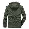 Mäns Windbreaker Jackor Höst Vattentät Militär Hooded Vattentät Vindbrytare Casual Coat Man Kläder Vår Jackor Män 210819