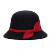Epacket DHL navire feuille bowknot mode dames haut-de-forme chapeau rétro DHLM026 avare bord chapeaux