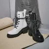 Stivali da donna in pelle naturale con tomaia alla caviglia per colori bianco nero Scarpe da donna Cyberstar Classic ShortBoots