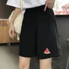 Pantaloncini sportivi estivi a vita alta elasticizzati per donna Running Streetwear Pantaloncini casual vintage con stampa stile coreano Harajuku Femme 210306
