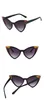 Vintage Cateye Güneş Gözlüğü Kadın Tasarımcı Mavi Ayna Güneş Gözlükleri Retro Siyah Shades Kadınlar Için UV400 8 Renkler 10 adet Hızlı Gemi