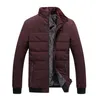 Herren Winterjacke Plus Kaschmir Blouson Homme Männlicher Stehkragen Business Mantel Warm Halten Dicke Splice Baumwollkleidung 210916