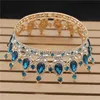 Красота кристалл королевской королевы короля Tiara Crown Bridal Diadem круг невесты головной убор свадебные волосы ювелирные изделия головы орнаменты Pageant X0625