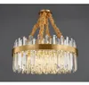 Lampadario di cristallo di lusso per soggiorno rotondo moderno lampadario in oro sala da pranzo camera da letto lampade in cristallo illuminazione decorazioni per la casa