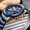 Наручные часы 2021, мужские часы LIGE, модные синие цельнометаллические мужские часы, топ в стиле милитари, с большим циферблатом, водонепроницаемые кварцевые часы311x