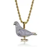 Hip Hop Jewelry Iced Out Pendant Necklace With Gold Chain for Men Micro Pave Zircon Animal Necklace