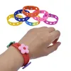 18CM 17 Couleurs 20 Pcs / Set Bracelets En Silicone Bande Dessinée Dragonne Réglable Sport Bracelet Bandes Enfants XMAS Cadeau PartyParty Favors