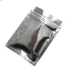 3000pcs/lot 7.5*10cm Silver Zip Lock Aluminum Foil Bag Food Coffee Powder Snack Smell Proof Pouches Flat Self Seal Zipper Bagshigh quatity