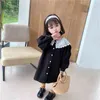 Gooporson automne enfants robes pour filles dentelle broderie à manches longues princesse robe robes mignon coréen enfant en bas âge enfants costume 210715